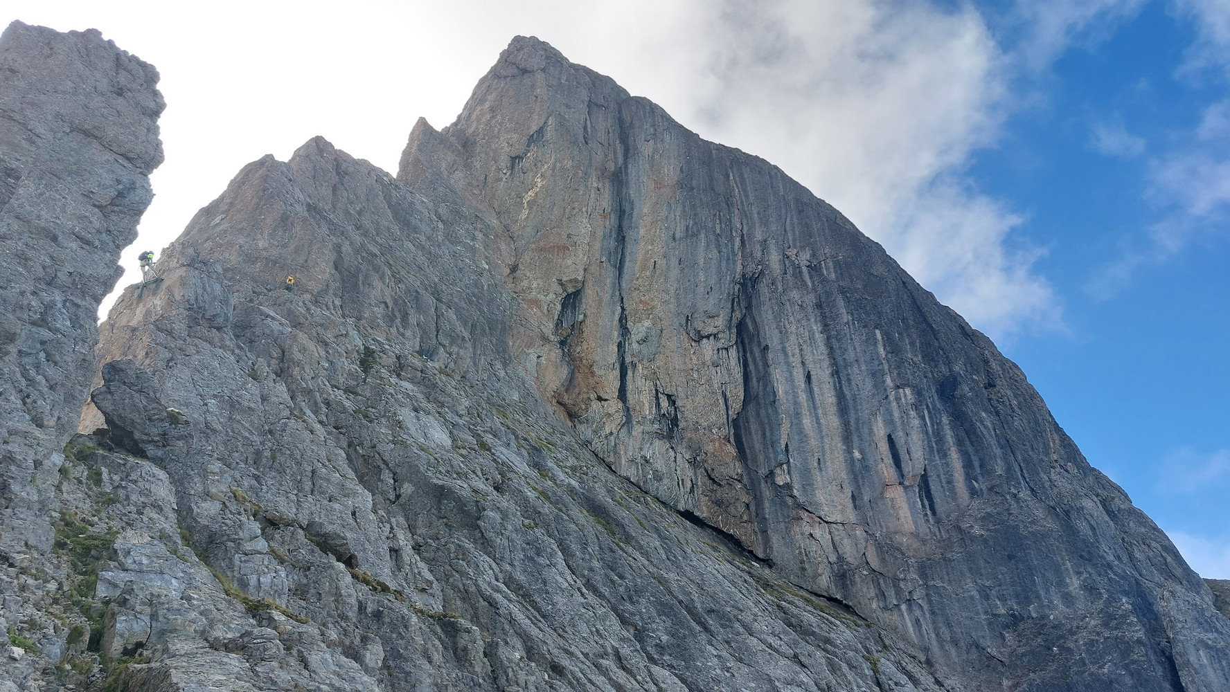 Alpinists on Pierra Menta